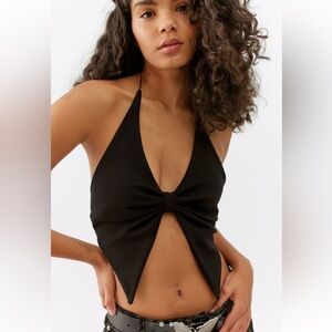 Black UO bow halter top size large